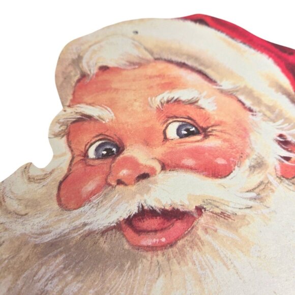 Vintage Christmas Santa Claus Die Cut Decor Gibson Greetings Inc USA 14" NOS - Picture 6 of 9